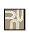 Canvas Painting Brown White Geometric Designs 40x40x2.3