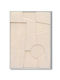 Embossed Canvas Painting Geometric Composition Off-White Shades 62x92x4.5