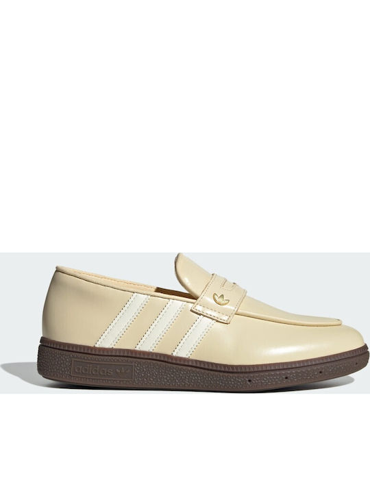 Δερμάτινα Γυναικεία Loafers σε Μπεζ Χρώμα