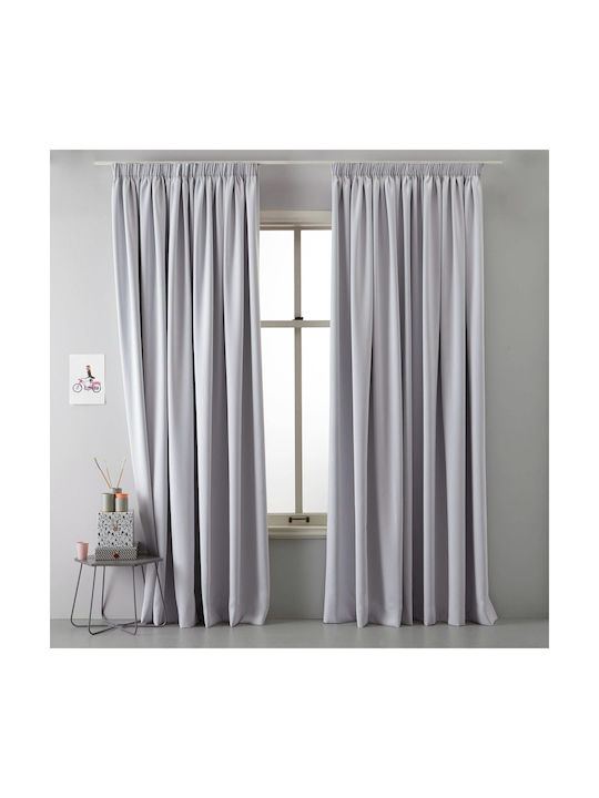Saray Home Κουρτίνα Συσκότισης με Τρέσα Γκρι-λιλά 155x280εκ.