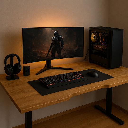 Ηλεκτρικό Γραφείο Skymnos Gaming Διπλό Μοτέρ Μασίφ Ξύλο Δρύς Μαύρα Μεταλλικά Πόδια & Ρυθμιζόμενο Ύψος 200*80 Εκ Ηλεκτρικό Γραφείο Skymnos Gaming Διπλό Μοτέρ Μασίφ Ξύλο Δρύς Μαύρα Μεταλλικά Πόδια & Ρυθμιζόμενο Ύψος 200*80 Εκ