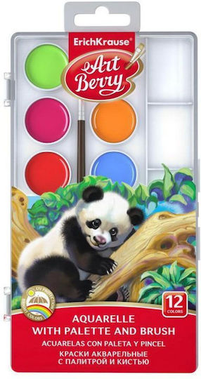 ErichKrause Art Berry Set Acuarele 12 Culori cu Pensulă