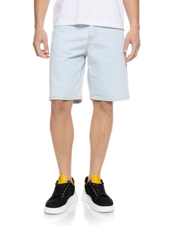 Herren Shorts Denim Washed Blau