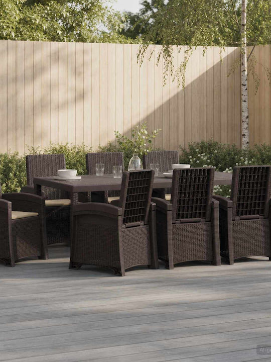 Set Sala De Mese Pentru Exterior 9 Piese Vidaxl...