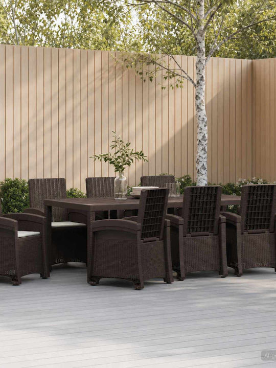 Set Sala De Mese Pentru Exterior Deschis 9 Pies...