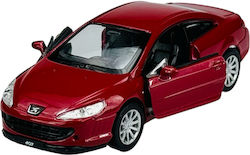 Welly Peugeot 407 Coupe Rote Statische Modelle Maßstab 1:34