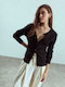 Celestino Women's Knitted Cardigan Metallic Black