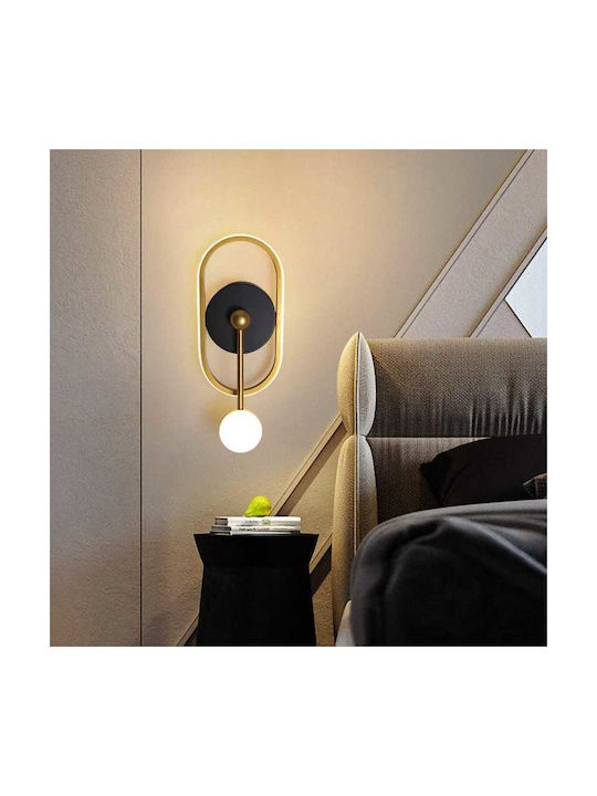 Lampă de perete modernă neagră aurie 34w 3 tipuri de lumină