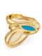 Moka Women's Ring with Enamel from Gold Plated Silver