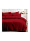 MayHome MayHome Bettbezug Set 260x240cm King Size mit 2 Kissenbezügen Rote