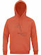 Hoodie Organic Unisex " Addicted To Music " Orange