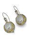 Earrings Silver Gold Plated With Pearls