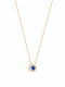 Ioannis Kosmima Necklace From 9 K Gold With Blue Zircon