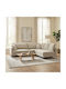 Almy Corner Sofa with Reversible Corner Beige 271x219x91cm