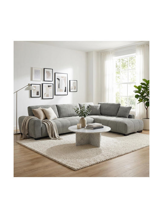 Vaneto Corner Couch with Left Corner Grey 298x2...
