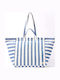Stoff Damen Tote Tasche Blau