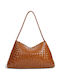 Leather Women's Shoulder Bag Tabac Brown