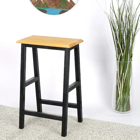 Taburet Bar Lemn Negru 40x30x70 cm