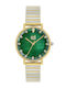 Visetti Damenuhr Batterie mit Gold Metall-Armband