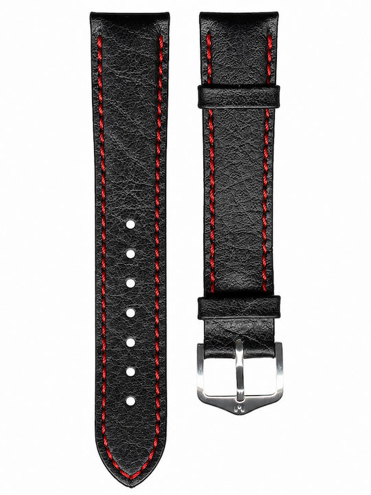 Hirsch Leather Strap Black 20mm