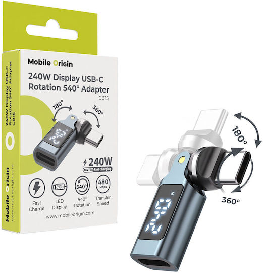 Mobile Origin CB15 USB-C Männlich Zu USB-C Weiblich Konverter