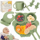 ikonka Silicone Feeding Set with Anti-Slip Base...