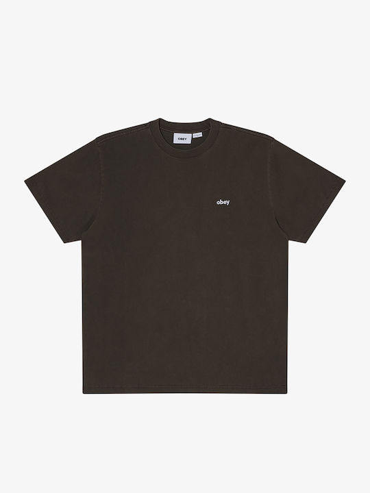Obey T-Shirt Pigment Schwarz Olive
