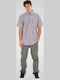 Short Sleeve Denim Shirt in Regular Fit Checked Red-Indigo