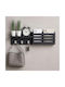 Wall Hanger Metal 3 Hooks Grey 60x10x15cm