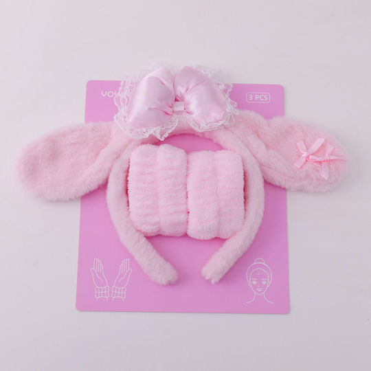 Set Dantelene Kordela Mallion & Perivrachionia 3 Stück – Rosa