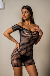 Φόρεμα Elastic Mini Dress Short Sleeve Std Μαύρο