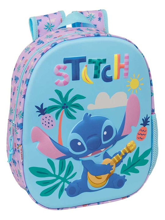 Safta Stitch 3d Ghiozdan Școală de Spate Grădinița 27 x 3 x 33 cm