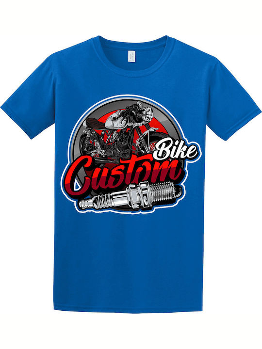 Short Sleeve Adult Bike Classic Blue Navy