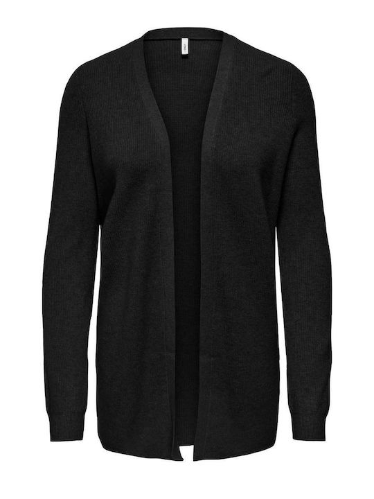 Kurze Gestrickte Damen Strickjacke Schwarz