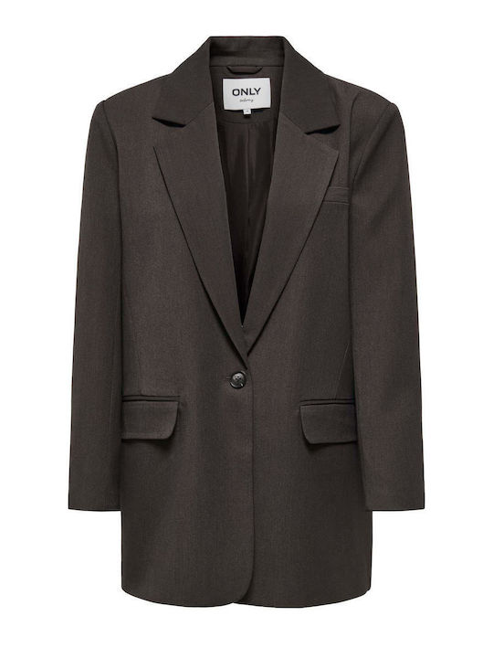 Only Women's Blazer Dark Brown