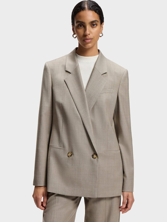 Boss Дамско Строено Сако Light Beige