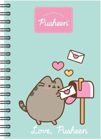 Back Me Up Spiral Ruled Notebook B5 70 Paper Sheets 2 Subjects Love Pusheen