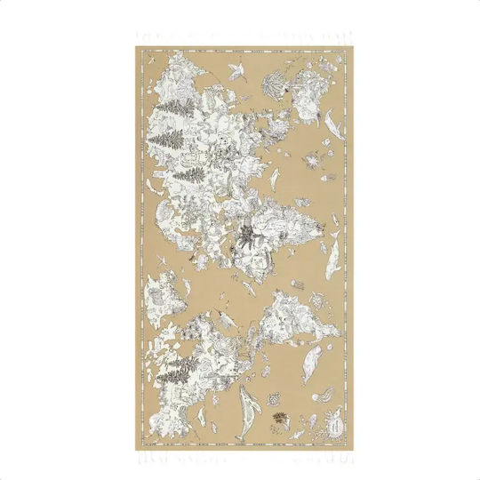 InouI Cotton Beige Beach Towel 190x100cm