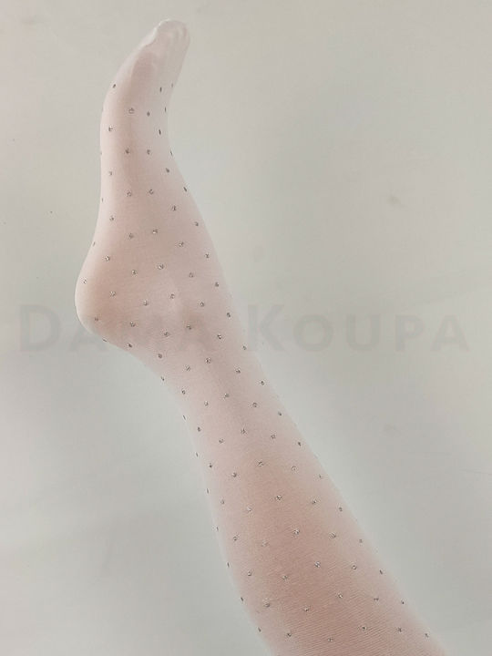 Yanna Kinderstrumpfhosen Polka Dot Ecru A-1027-ek-3