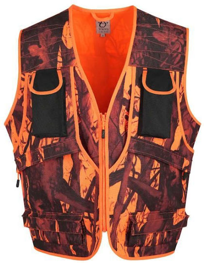 Toxotis Active Wear Camouflage Orange Hunting Vest