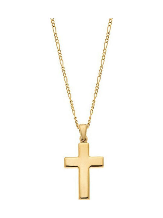 Senza Women's Cross from Gold Plated Silver with Chain