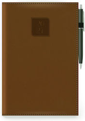 Innostat Tägliche Tagesordnung 2027 Braun 14x21cm