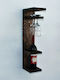 Suport De Sticle De Perete Din Lemn Maro 12x55x15 Cm