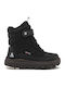 Kids Snow Ankle Boots with Laces Black