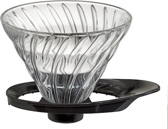 Hario V60 Glas Kaffeetropfengeber 02 Schwarz 21012