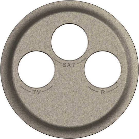 Celiane TV Rd Sat Socket Plate Titanium