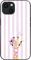 Θήκη Sonique Stripe Stories Series Apple Iphone 13 Λιλά Καμηλοπάρδαλη Τσιχλόφουσκα