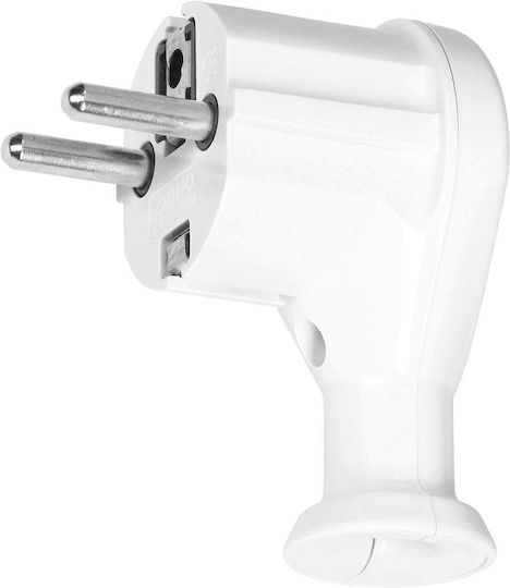Orno Schuko Stecker Ecke Weiß