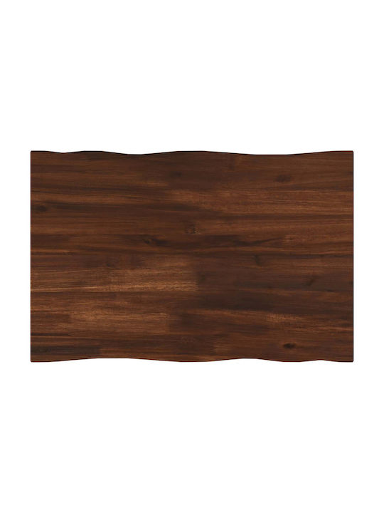 vidaXL Suprafață Rectangulară De Masă Din Lemn Masiv Maro 90x50x3.5cm 938560