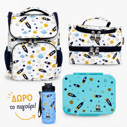 Pandaboo School Insulated Handheld Lunch Bag 0.85 Litre Space Set with 600ml Bottle